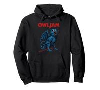 OWLJAM Monstrous Chained Owl Creature Dark Fantasy Art Pullover Hoodie