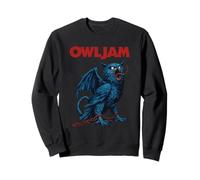 OWLJAM Monstrous Chained Owl Creature Dark Fantasy Art Sweatshirt