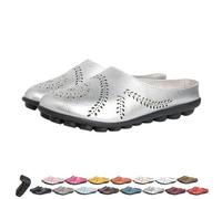 Owlkay Shoes for Women,Owlkay Orthopedic Shoes,Owlkay Casual All-Match Hollow SlippersOwlkay Shoes for Women Slip Ons (Silver,39)