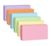 OWLKELA 360Pcs Flash Cards, Index Card 5 * 3 Inches, 6 Colors, Revision Card for Studying,Working, Note Card for Office, School and Home