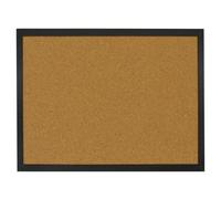 OWLKELA 40 x 30 x 1.4 cm pin board with black wooden frame, cork pin board, memo board - mounting material and pressure pins included, black wooden frame