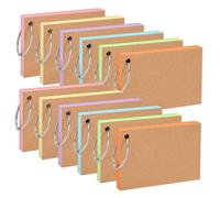 OWLKELA 600Pcs Flash Cards, Index Card 4.13 * 2.91 Inches, 6 Colors, Ruled Revision Card with Kraft Paper and 12 Binder Rings, Study Cards for Office, School, and Home