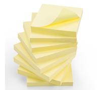 OWLKELA 800pcs Yellow Sticky Notes, 75 x 75mm, 8 Pads of 100 Sheets Self-Stick Notes, Sticky Notes Set for Marking and Highlighting Pages