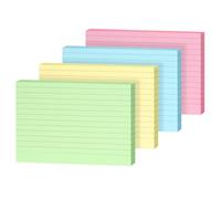 OWLKELA A6 200Pcs Flash Cards, Index Cards 4 Colours (5.83 * 4.13inches), Revision Card for Studying,Working, Note Card for Office, School and Home