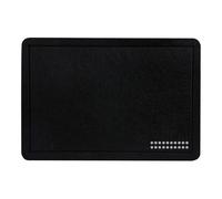 OWLKELA Bulletin Board, 60x40cm Cork Board Alternative for Wall, Felt Pin Board with 20 Pushpins, Self-Adhesive Vision Board for Office, Classroom, Bedroom, and Home - Black