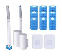 OWLKELA Disposable Toilet Brush with Holders 2 Pack, Wall Mounted Toilet Wand Kit with 54 Refills, Disposable Toilet Cleaning System for Bathroom, Wash Basin and Bathtub Sink