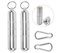 OWLMATE Pack of 2 Cigarette Case Small, Cigarette Case Metal, Cigarette Box, Cigarette Box 12 cm Mini Cigarette Case Made of Aluminium Holder Portable Small Men's Cigarette Box