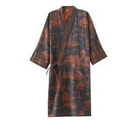 OWLONLINE Men's Japanese Style Pajamas Gauze Cotton Japanese Kimono Robe Size XL A1