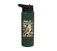 Owls are Awesome I'm Awesome Therefore I'm an Owl Stainless Steel Insulated Water Bottle
