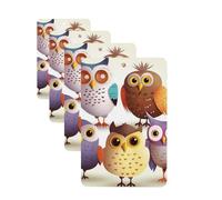 Owls Birds Car Air Freshener Cards for Women Men 4 Pack Cute Car Accessories Long Lasting Scent Car Diffuser Hanging Auto Aromatherapy Tablets Car Fresheners Gifts