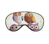 Owls Birds Eye Mask for Women & Men, Breathable & Adjustable Eye Cover, Ultra Soft Sleep Mask, Lightweight Travel Blindfold for Airplane, Nap, Night Sleeping