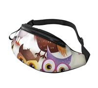 Owls Birds Fanny Pack for Men Women Fashion Running Waist Packs Waterproof Crossbody Bags Everywhere Belt Bag with Adjustable Strap Sports Hip Pack for Travel Wallet