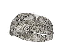 Owls Birds Headband Hair Sweat Headband Head Wrap Hair Non-Slip Stretchable Washable Makeup Headband