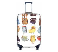 Owls Birds Luggage Cover Suitcase Trolley Case Protector Elastic Washable Anti Scratch Fit 18-32 Inch
