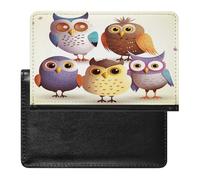 Owls Birds Passport Holder Vaccine Card Holder Waterproof Passport Wallet Travel Document Organizer for Airport Essentials