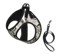 Owls Birds Print Dog Harness Adjustable Walk Puppy Harnesses Leash Clips Pet Harnesses Training Pet Vest
