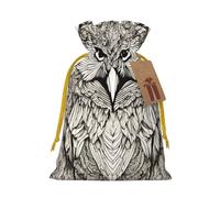 Owls Birds Print Drawstring Pouch For Gifts,Reusable Adorable Gift Bags,Perfect For Jewelry And More