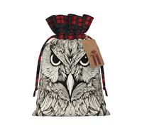 Owls Birds Print Gift Decor Bags Drawstring Pouches Eco-Friendly Anniversaries Present Packaging