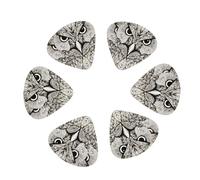 Owls Birds print Guitar Picks 12PCS Mixed Gauges(0.46/0.71/0.96mm) with Case, for Guitar/Ukulele