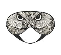 Owls Birds Print Soft Eye Mask with Adjustable Strap Sleep Shade Cover for Airplane Travel Nap