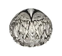 Owls Birds Printed Large Shower Cap, Double Layer Hair Protector For Facial Care, Reusable Hair Wrap