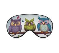 Owls Birds Sleep Mask Eye Mask Eye Masks for Sleep Sleep Masks for Women Men Travel Eye Mask Adjustable Sleeping Mask Sleep Mask Blackout Cute Sleep Mask