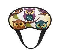 Owls Birds Sleep Mask for Side Sleepers: Blackout Eye Masks for Sleeping - Soft Breathable Soft Eye Shade Cover for Travel - Adjustable Night Blindfold for Men Women Gifts