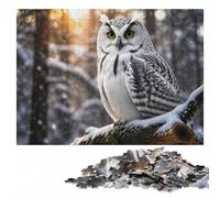 Owls Black And White Artistic Wooden Jigsaw Puzzle 300 Pieces for Adults | For gifting: Jigsaw Puzzle Gift - clear image areas for detailed puzzle work alone or together.