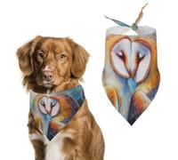 Owls Couple Dog Bandana Adjustable Pet Scarf Bib Cute Triangle Handkerchief for Dogs Cats Gifts