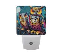 Owls Digital Style Night Light Dusk to Dawn Sensor LED Night Dimmable Nightlight Lights Plug into Wall for Bedroom
