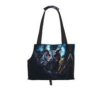 owl's eyes Pattern pet going out bag - lightweight travel cat bag, breathable shoulder bag for small dogs