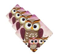 Owls family Car Air Freshener Cards for Women Men 4 Pack Cute Car Accessories Long Lasting Scent Car Diffuser Hanging Auto Aromatherapy Tablets Car Fresheners Gifts