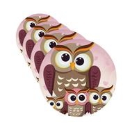 Owls family Car Air Freshener Cards Set of 4 Pieces Long Lasting Hanging Scented Cards for Bedroom Wardrobe Car Aromatherapy Tablets for Men Women Rearview Mirror Pendant
