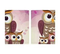 Owls Family Passport Holder, ID Card Protector Case Passport Holder with Slot Passports Travel Wallet Document Cover for Women And Men