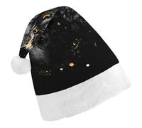 Owls Full Moon Funny Christmas Santa Hat Unisex Classic Xmas Holiday Hats for Festive Party Decoration