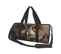 Owl's Gaze Canvas travel bag, large capacity, can be carried on the shoulder