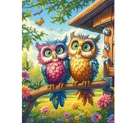 Owls in A Magical Treehouse 1000-piece Jigsaw Puzzle Set Wildlife Pet For Adults Teens 14+ Logic Skill Indoor Game Family Game Night Summer Paperboard 1000 PCS