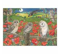 Owls in Poppy Fields - 500 Piece Jigsaw Puzzle