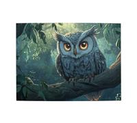 Owls In The Forest Wooden Puzzle 500 Piece Jigsaw Puzzle for Adults Challenging Puzzle for Game Size 15"x20.4"