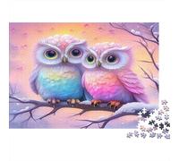 Owls Love Jigsaw Puzzle 1000 Pieces Recycled Paper for Adults Adult Jigsaws Educational Game Decompression Fun Home Activity Great Gift Idea 70x50cm/1000pcs