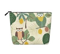 Owls On A Branch Cosmetic Bag for Women- Portable Travel Organiser, Toiletry Bag with Zip Closure