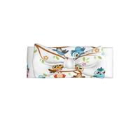 Owls On A Branch Printed Baby Headband, Soft and Breathable, Adjustable, Perfect for Baby Photos (0-6 Months)