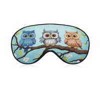 Owls on A Branch Sleep Mask Eye Masks for Sleep Sleeping Mask Sleep Masks for Women Men Sleep Mask Blackout Adjustable Sleep Mask Travel Eye Mask Side Sleeper Eye Mask