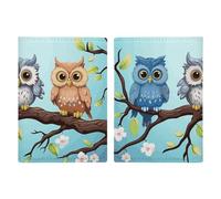 Owls on A Branch Travel Passport Holder with Credit Card Slots And Boarding Pass Slot Passport Book Holder for Passports Credit Cards Boarding Passes