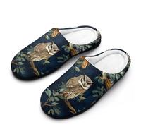 Owls on The Tree Men's Slippers House Slipper Anti-skid Sole Indoor Shoes Outdoor Comfort Cotton