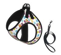 Owls On Tree Branches Pet Leash Vest For Small Dogs Cats Reflective Adjustable Soft Outdoor Walking Hiking Training