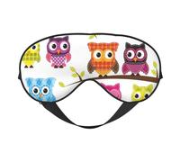 Owls on Tree Branches Print Comfortable Sleep Eye Mask Men Women Lightweight Travel Nap Meditation Yoga Work