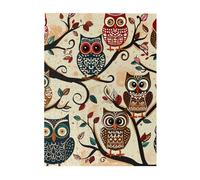 Owls on Tree Branches Printed Wooden Puzzle 500 Piece, Cute Puzzle Game in Plastic Box for Family Entertainment and Brain Training Gifts