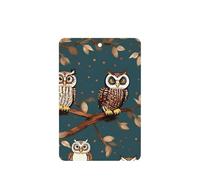 Owls On Tree Branches Printing 10 Pcs Car Air Freshener Hanging Sheets Scented Hanging Sheets With Rope For Home