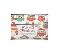 Owls on Tree Branches Reusable Paper Cosmetic Bag Waterproof & Lightweight for Travel, School & Daily Use Full-Print Design Women, Students, Eco-Conscious